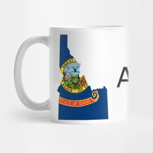 Idaho Flag State Outline AF (black) Mug